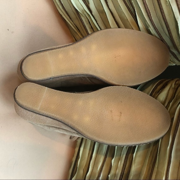 J. Crew Suede Lace Up Wedge Boots size 6 Tan - Picture 9 of 9